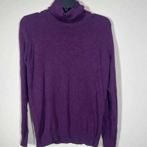 Andrew Marc Womens Purple Turtleneck Pullover Sweater Size Small! - Picture 1 of 6